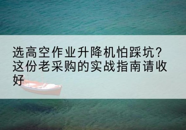 海城高空作业升降机厂家推荐-选高空作业升降机怕踩坑？这份老采购的实战指南请收好